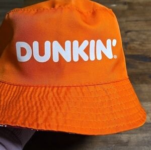 Orange Dunkin Bucket Hat Reversible UNISEX